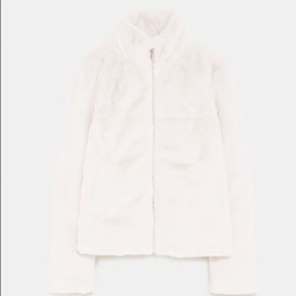 ZARA SOFT WARM FAUX FUR CREAM PUFFER JACKET COAT BRAND NEW WITH TAGS SMALL - Picture 2 of 2